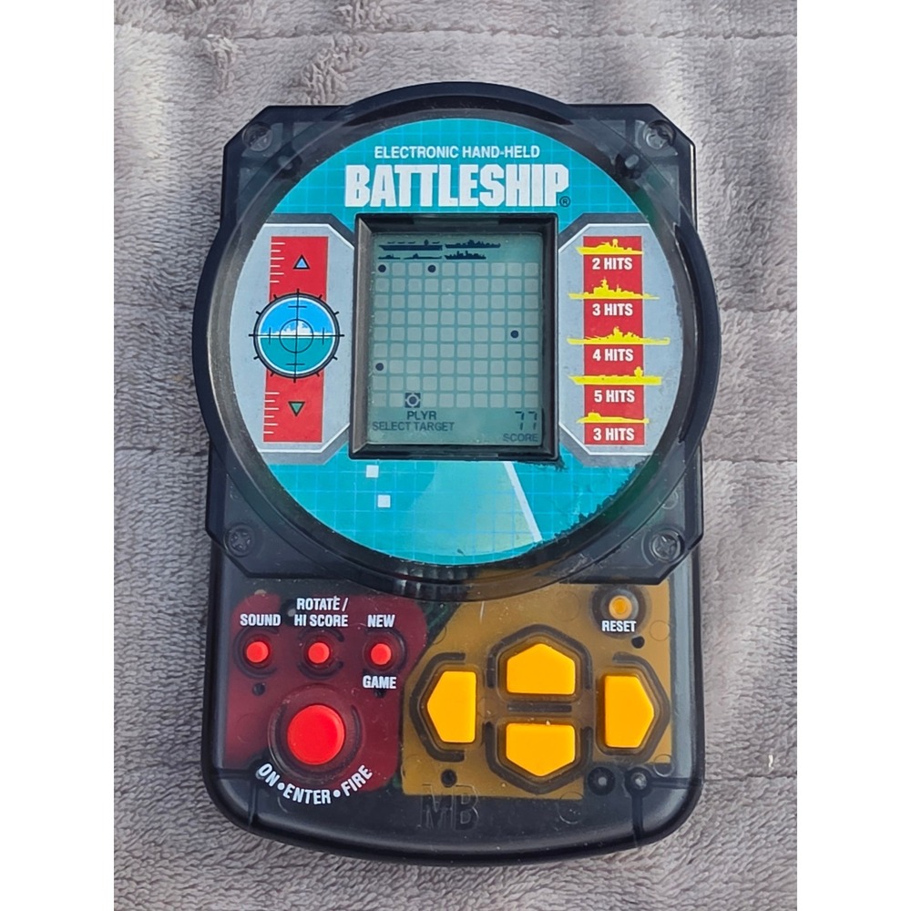 1995 Milton Bradley Electronic Handheld Battleship Game Tested Works